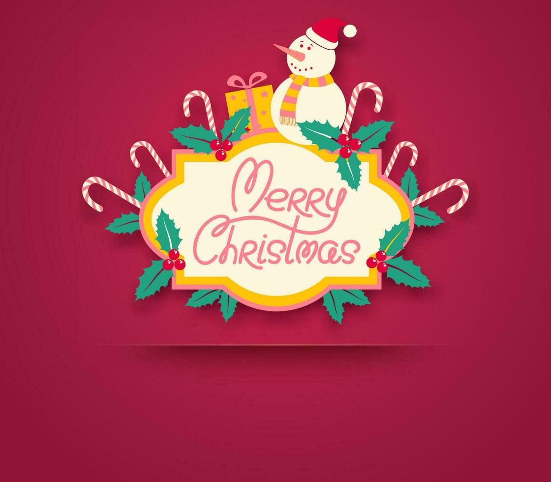 Retro banner for Christmas and new year. vector