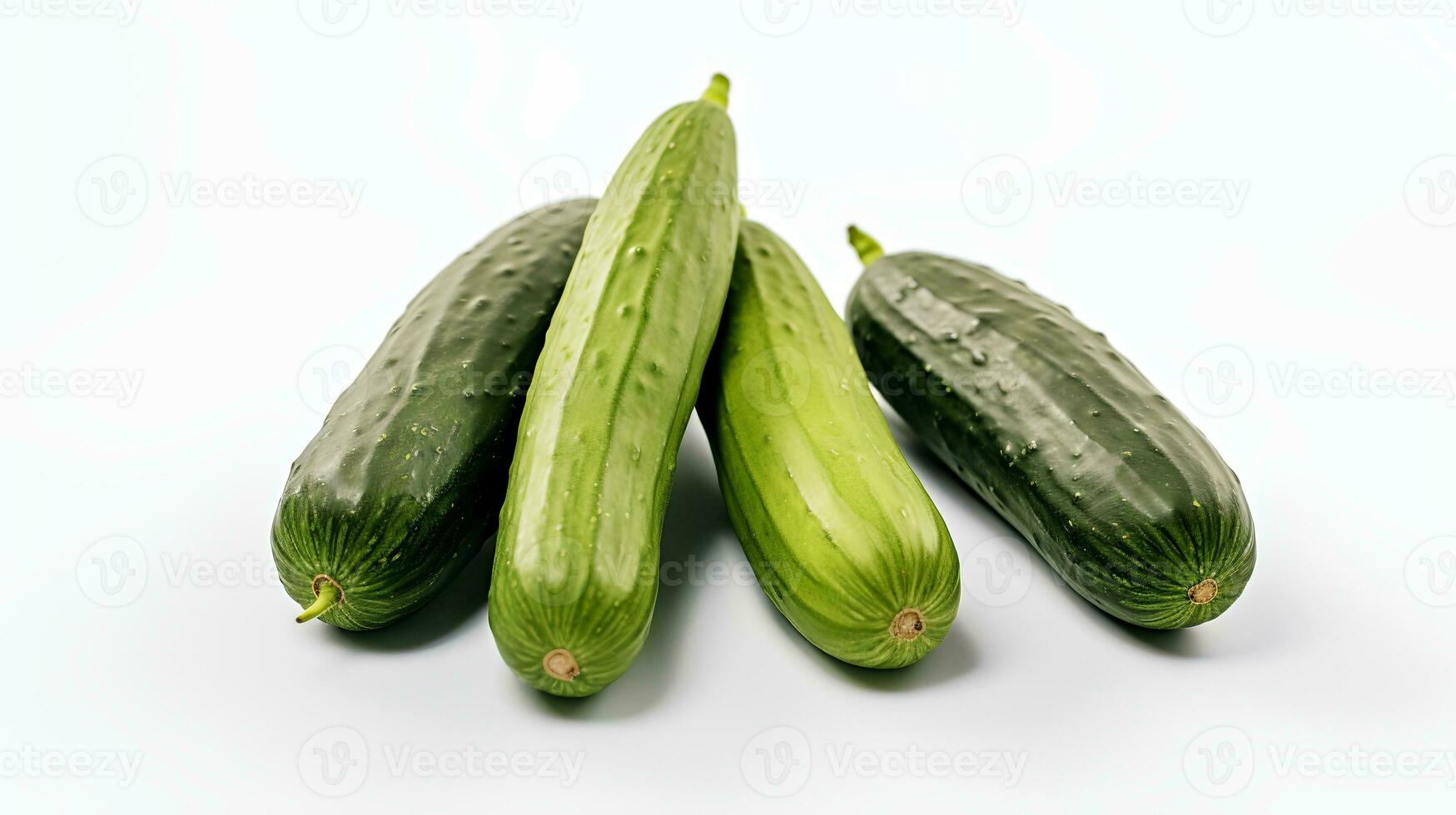 Photo of Cucumbers isolated on white background