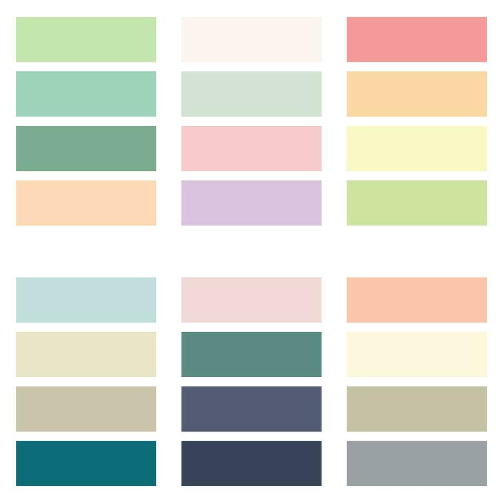 Abstract Colored Palette Guide. Pastel color set. RGB color. vector