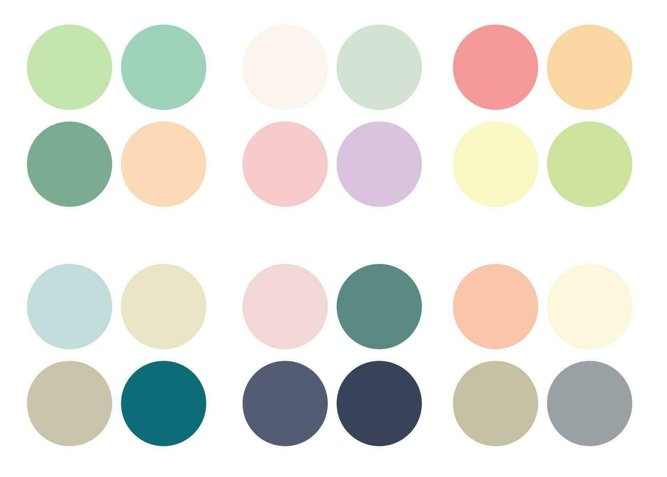 Abstract Colored Palette Guide. Pastel color set. RGB color