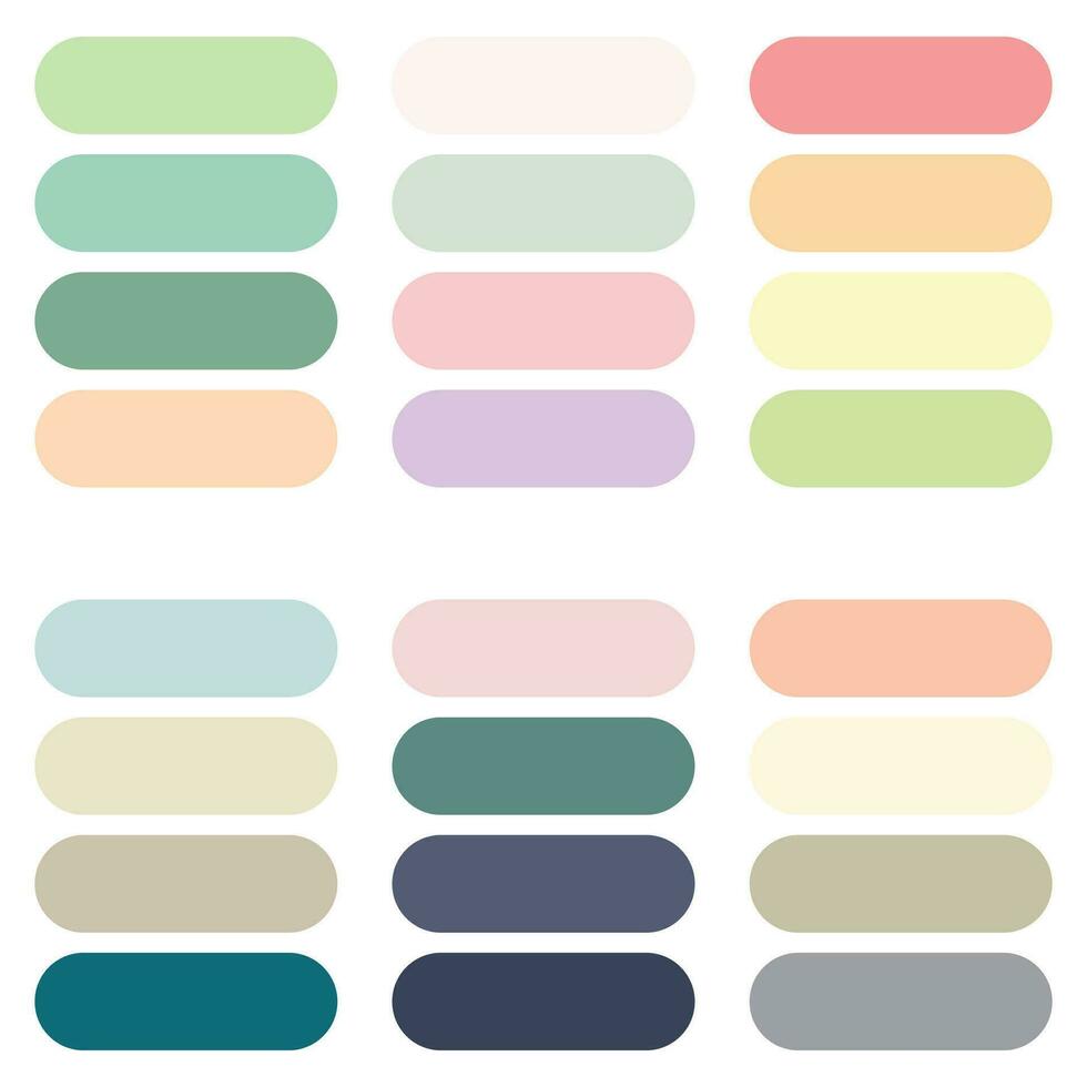 resumen de colores paleta guía. pastel color colocar. rgb color. vector