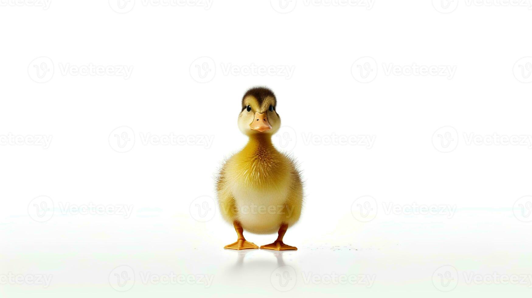 Photo of a duck on white background. Generative AI