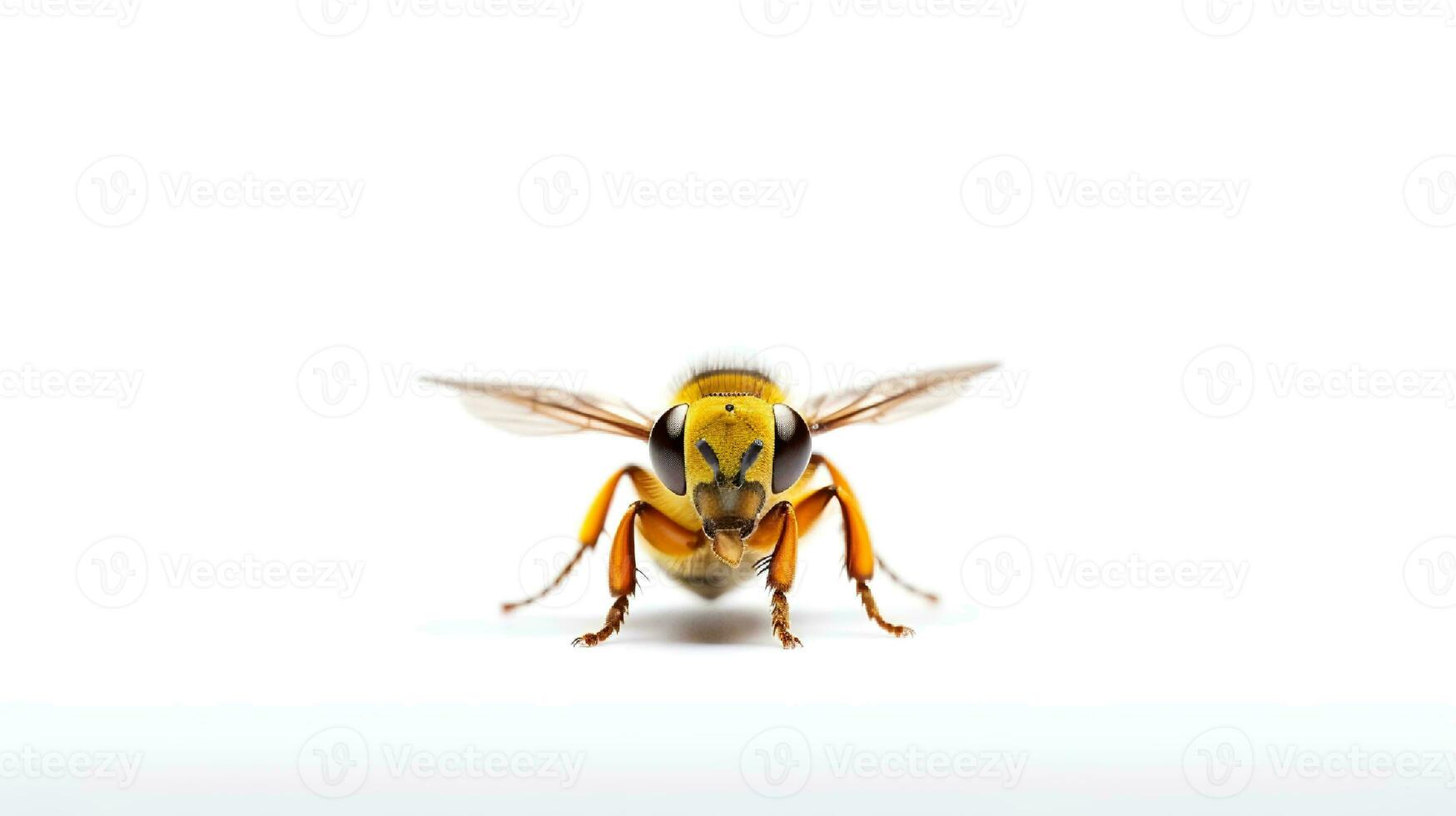 Photo of a firefly on white background. Generative AI