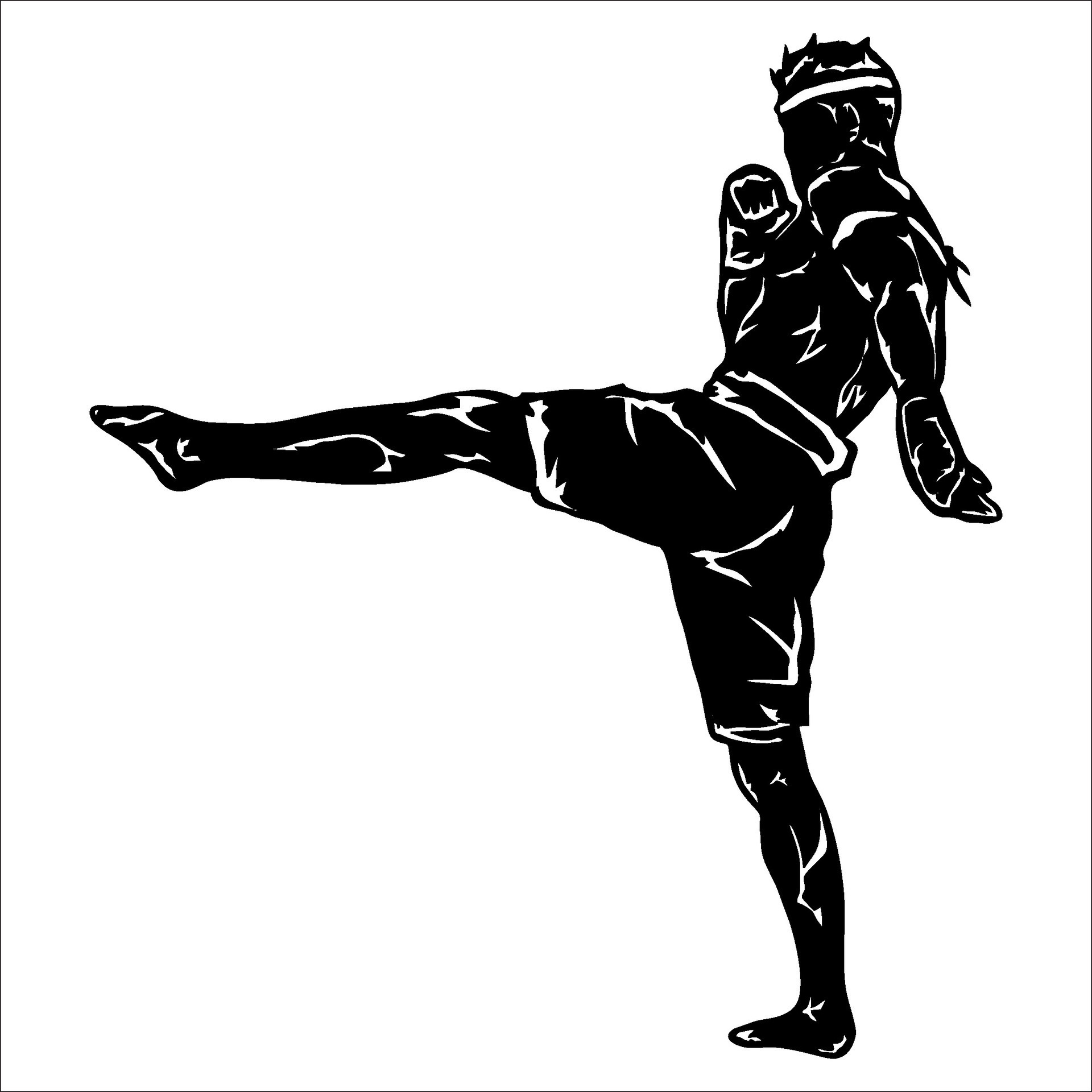 silhouette illustration vector muay thai 26743554 Vector Art at Vecteezy