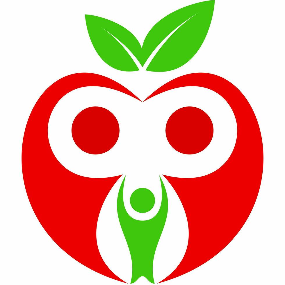 Apple shape with humanity vector