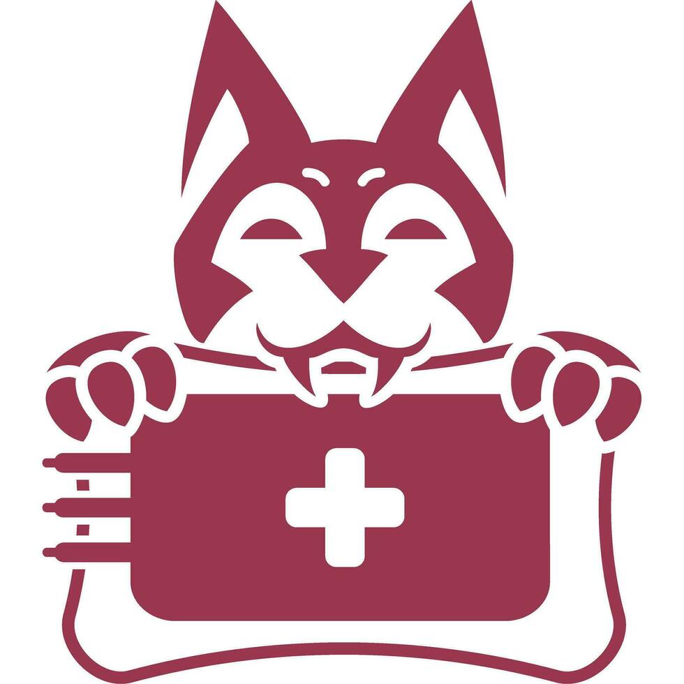 dog holding blood bag vector