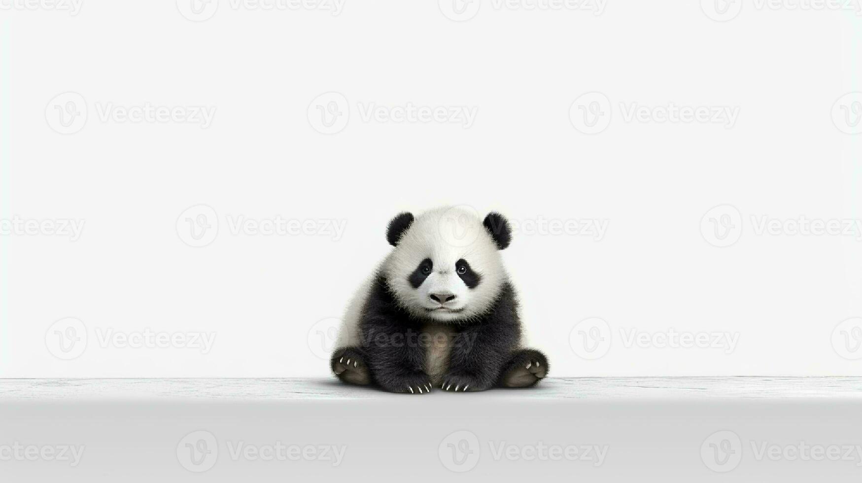 Photo of a panda on white background