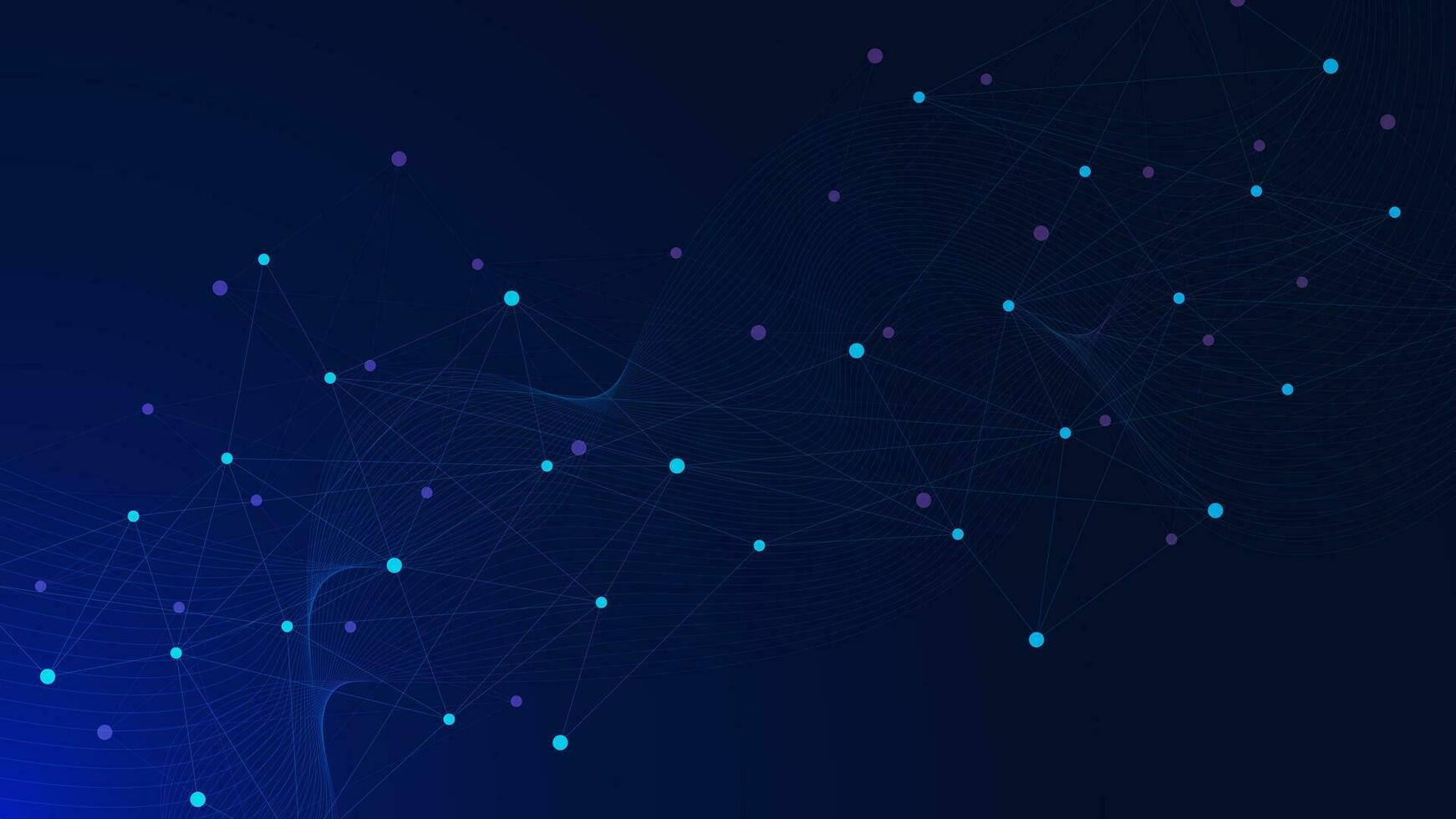Abstract geometric background with connect points and lines. Molecule, network connection and communication technology concept background. Vector illustration.