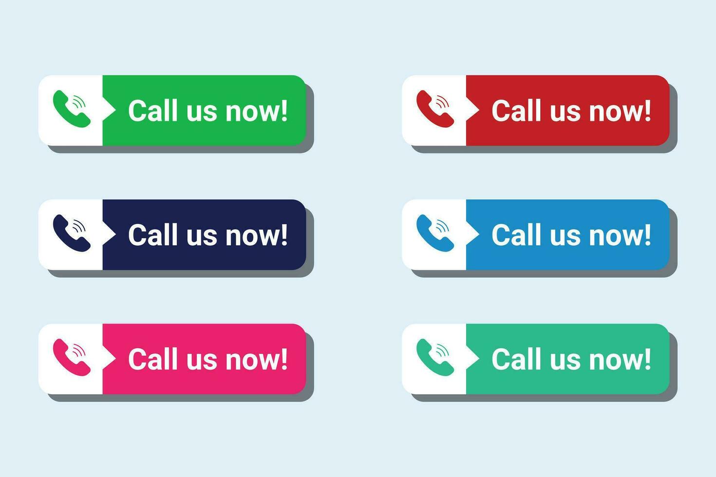 Set of call us now buttons vector