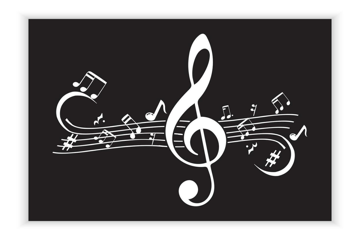 music scale or music note sign or symbol. musical scale icons element