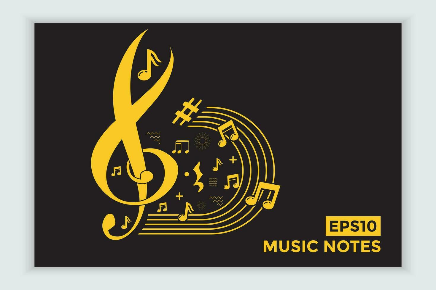 music scale or music note sign or symbol. musical scale icons element vector for banner material, background.