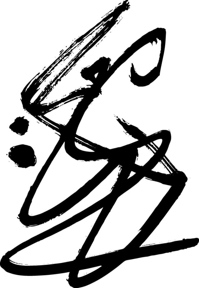Grunge Dry Brush Abstract Contemporary Pattern vector