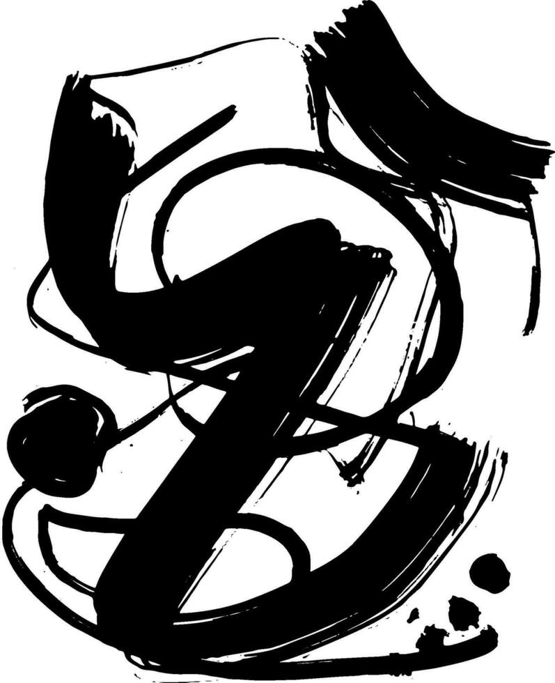 Grunge Dry Brush Abstract Contemporary Pattern vector