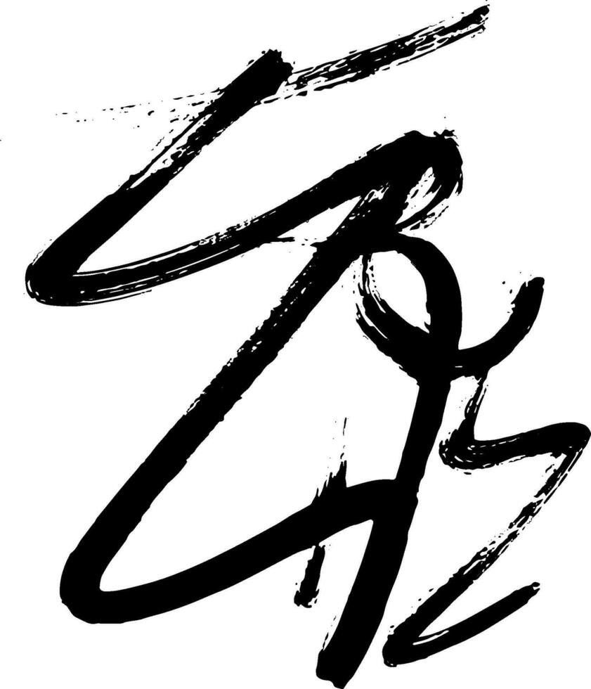 Grunge Dry Brush Abstract Contemporary Pattern vector