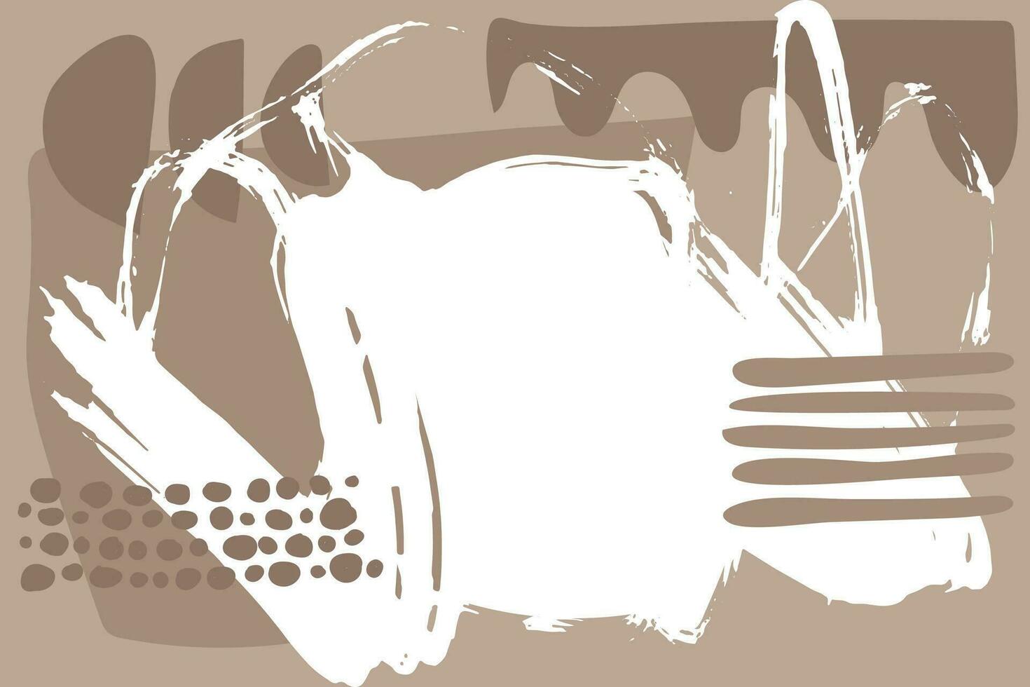Grunge Dry Brush Abstract Contemporary Light Beige Pattern vector