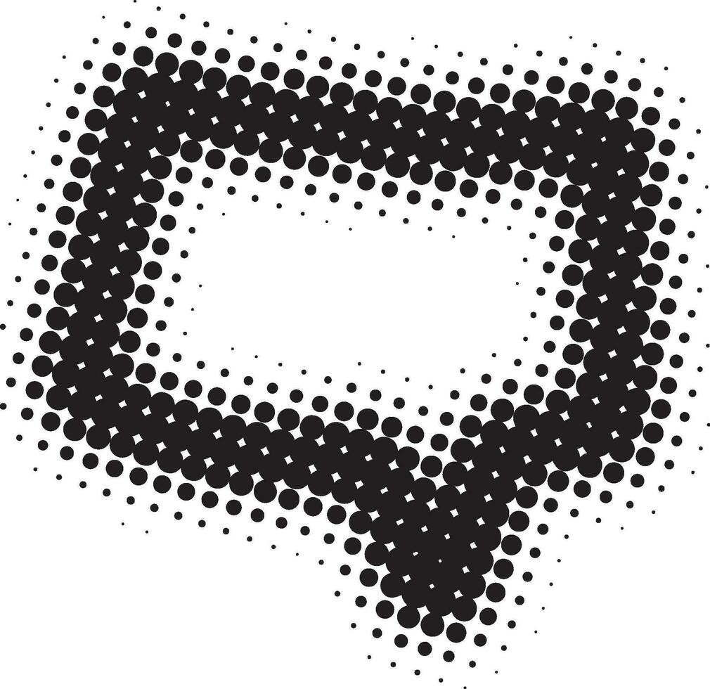 Retro Halftone Vector Speech Comic Bubble