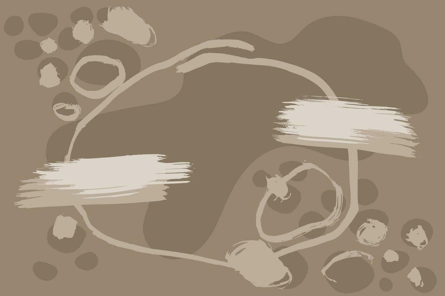 Grunge Dry Brush Abstract Contemporary Light Beige Pattern vector