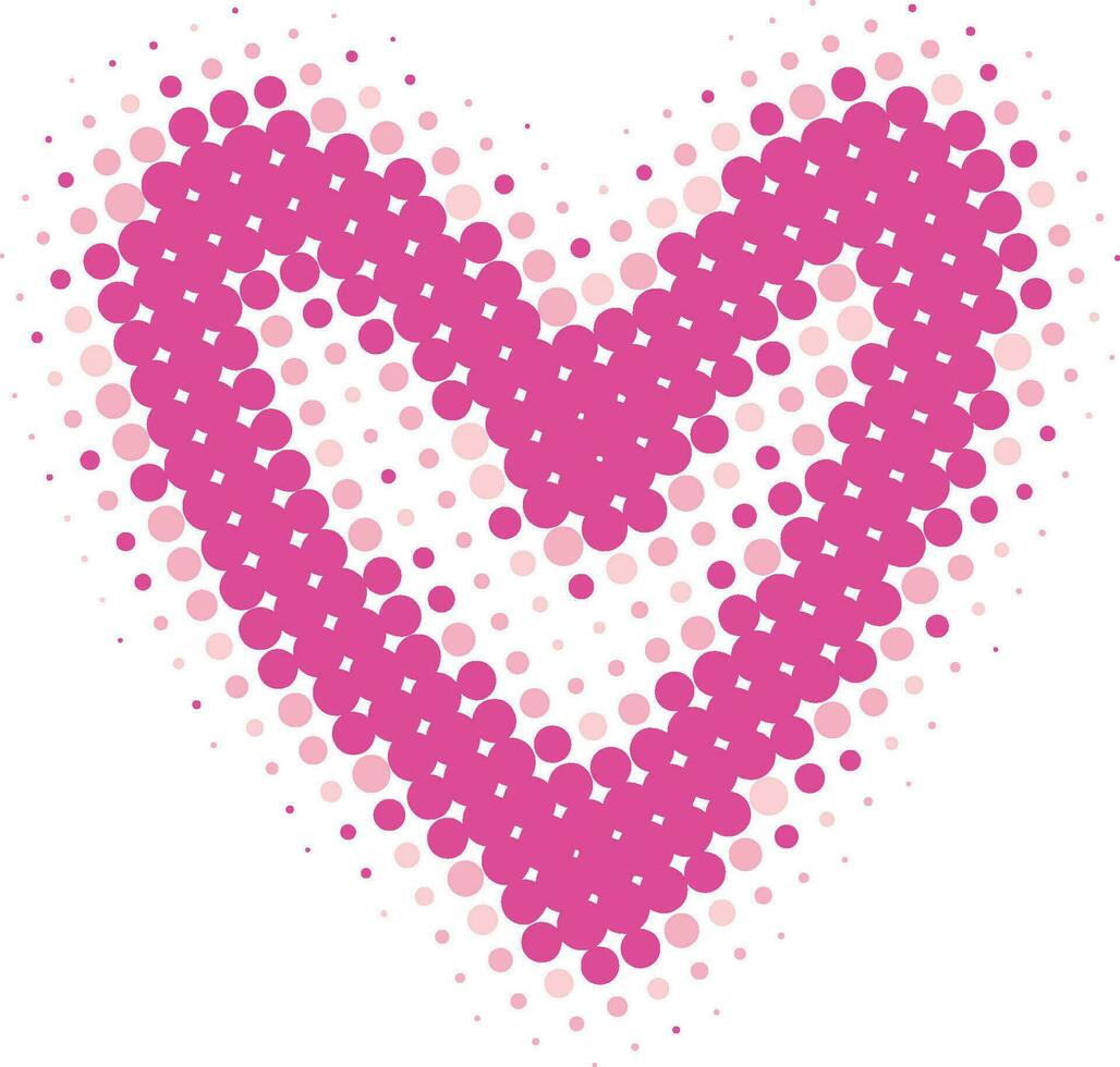 Abstract Halftone Heart Vector Icon