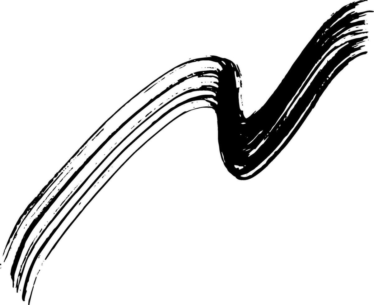 Dry Brush Grunge Wave Stroke Texture vector