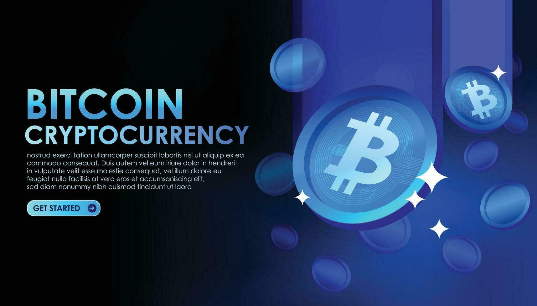 Bitcoin cryptocurrency vector