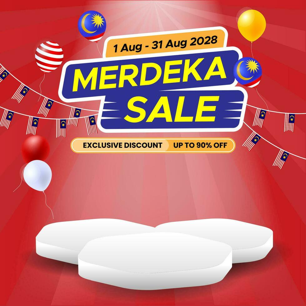 Independence day sale promotion poster vector