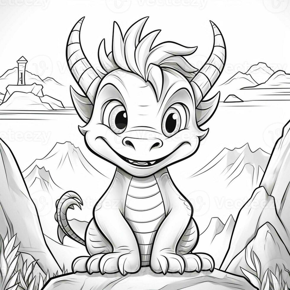 Dragon Coloring Pages For Kids photo