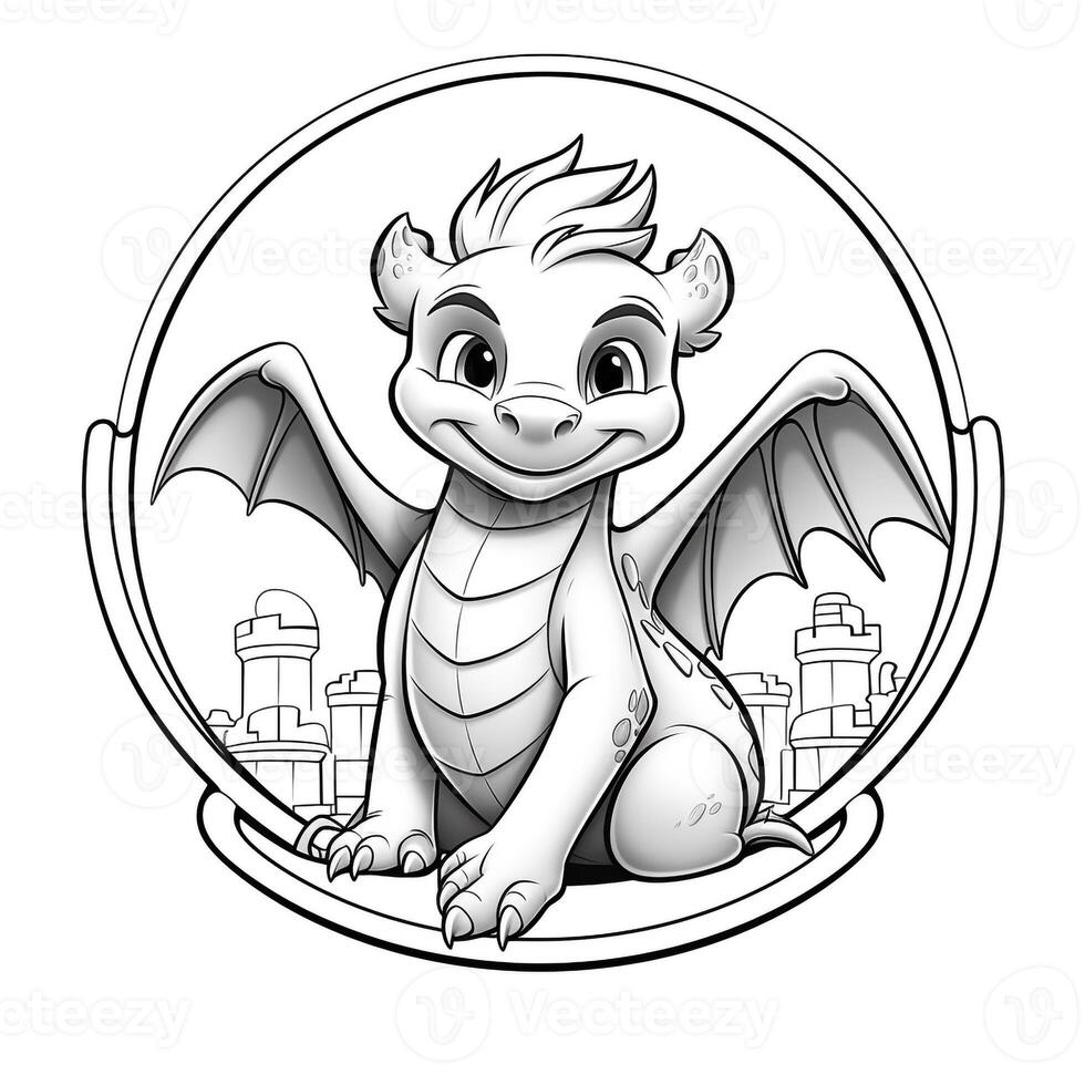 Dragon Coloring Pages For Kids photo