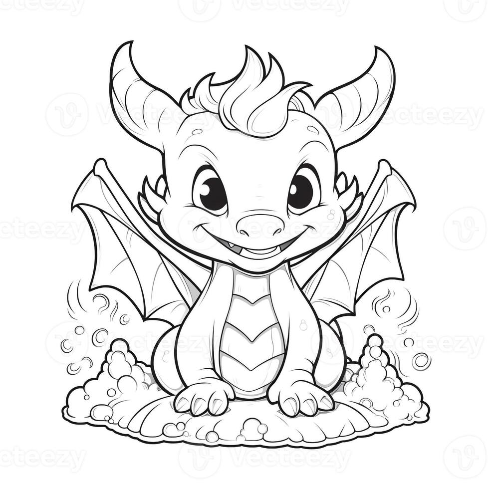 Dragon Coloring Pages For Kids photo