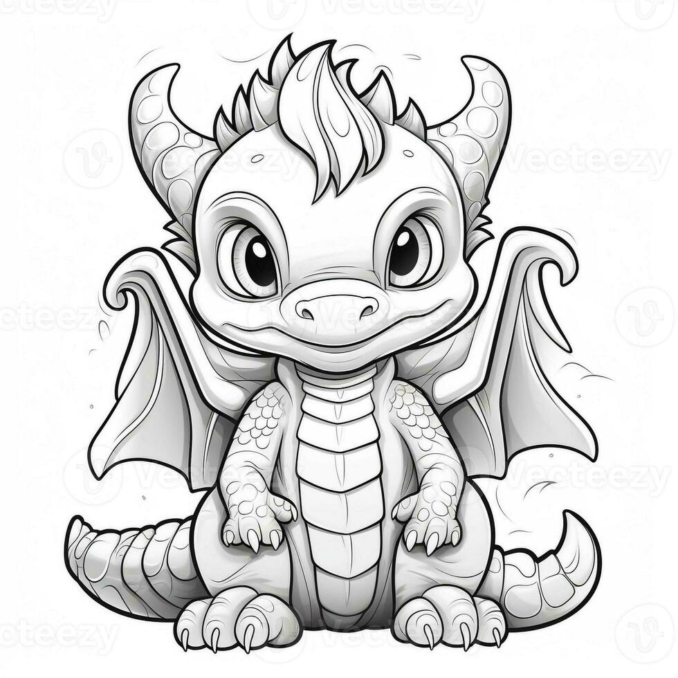 Dragon Coloring Pages For Kids photo