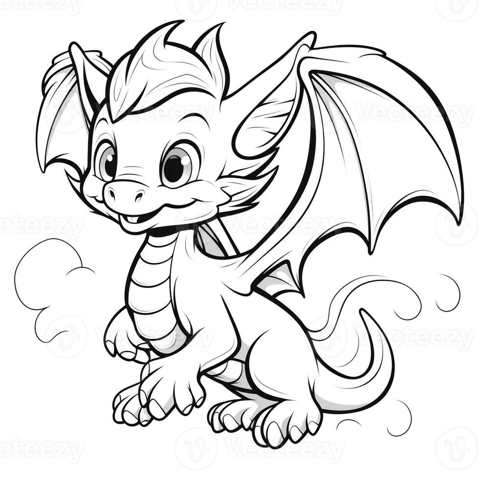 Dragon Coloring Pages For Kids photo