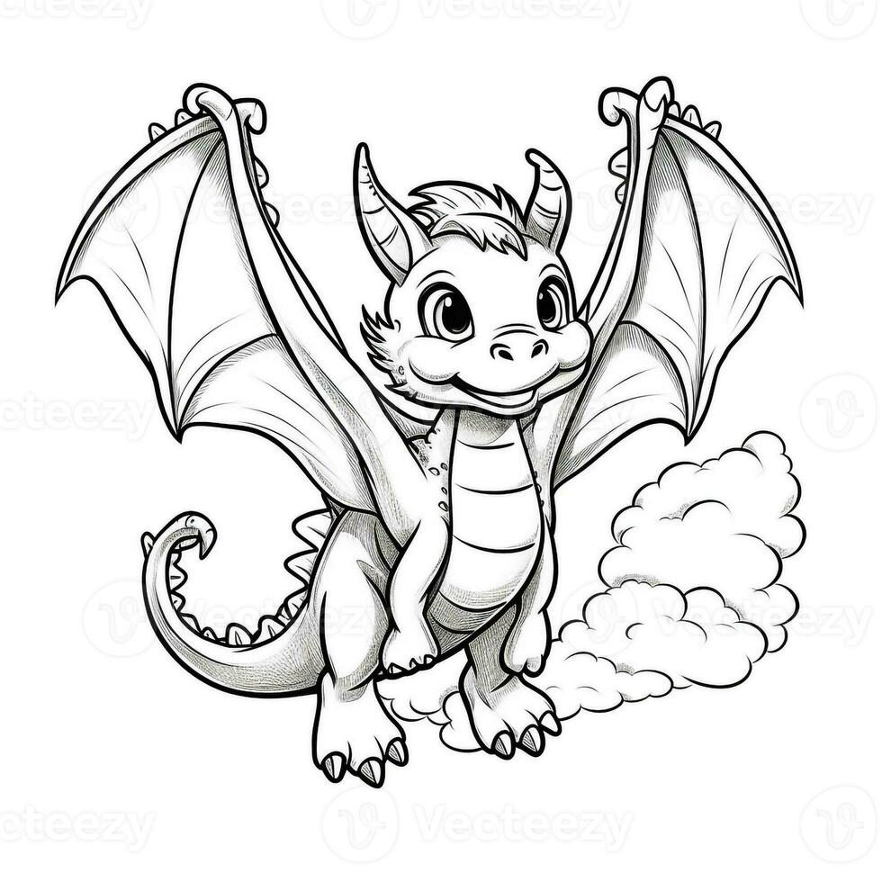 Dragon Coloring Pages For Kids photo