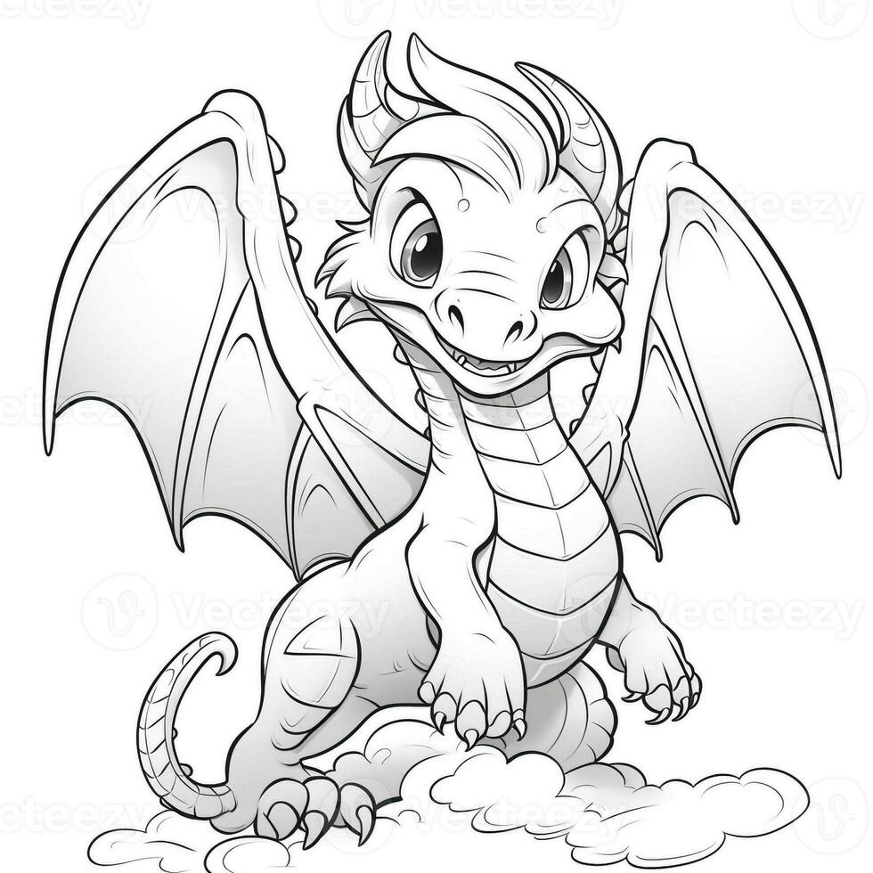 Dragon Coloring Pages For Kids photo