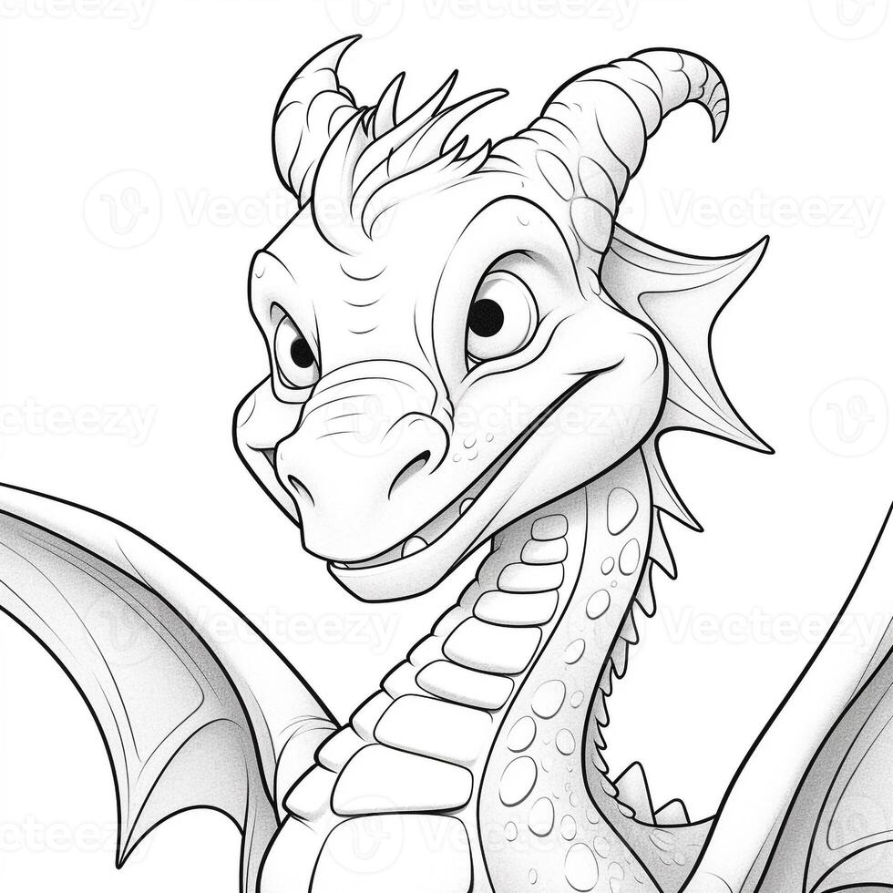 Dragon Coloring Pages For Kids photo