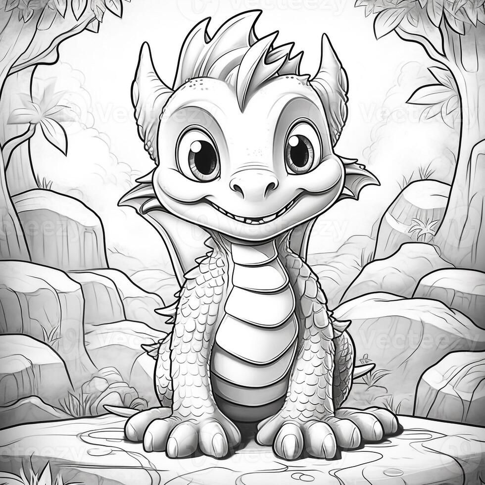 Dragon Coloring Pages For Kids photo