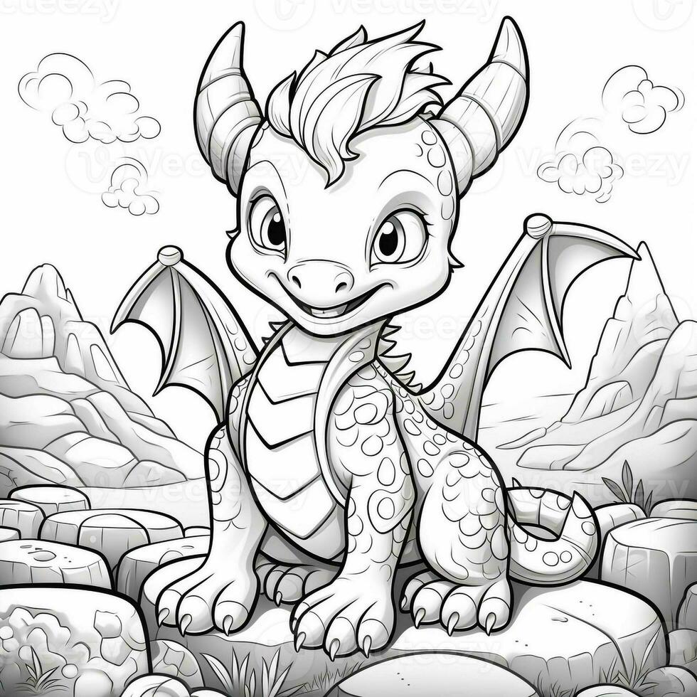 Dragon Coloring Pages For Kids photo