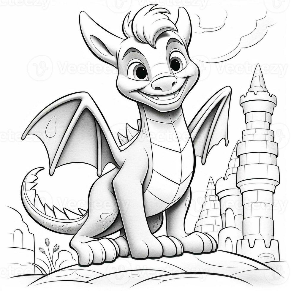 Dragon Coloring Pages For Kids photo