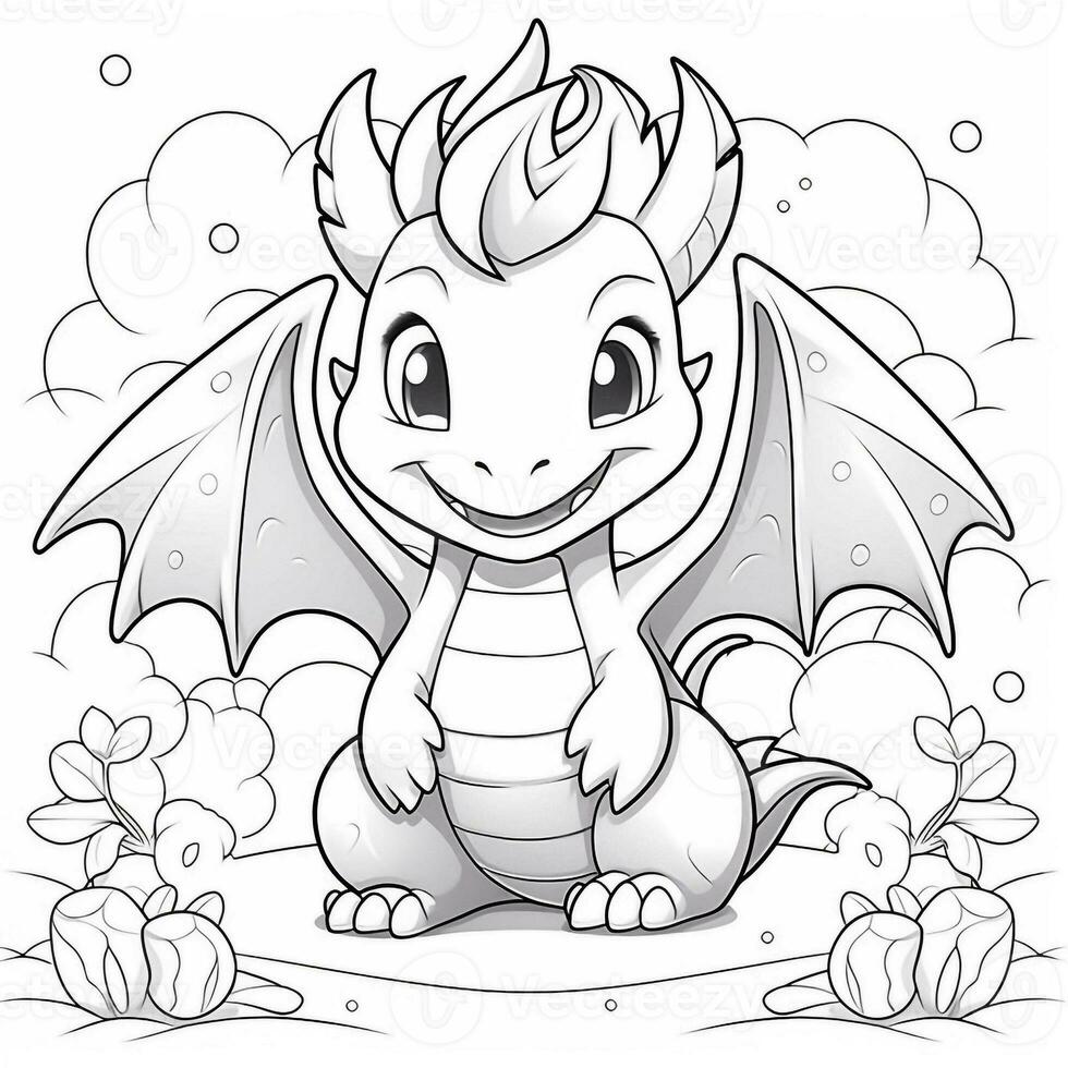 Dragon Coloring Pages For Kids photo