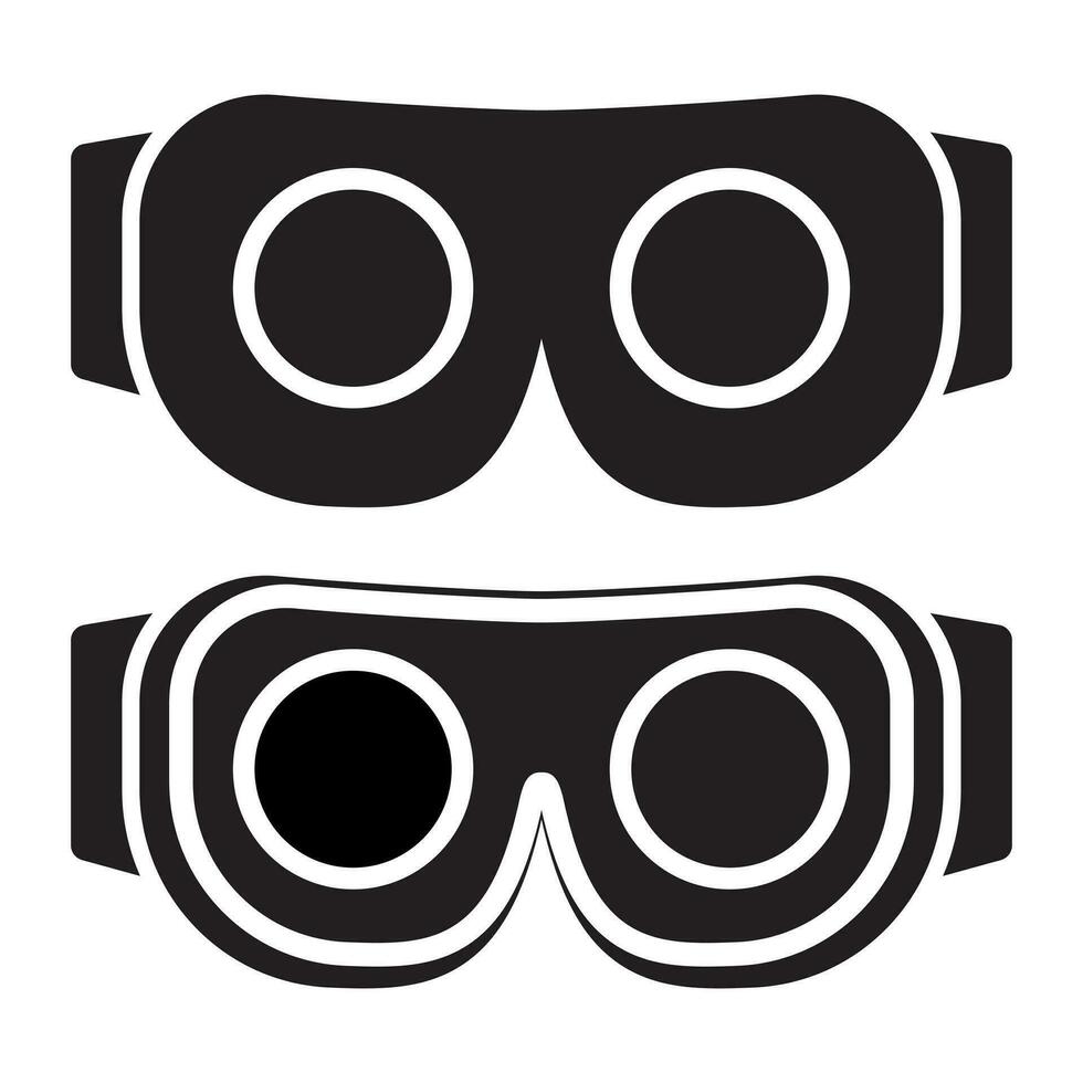 VR headset or virtual reality headset line art icon for apps or website vector