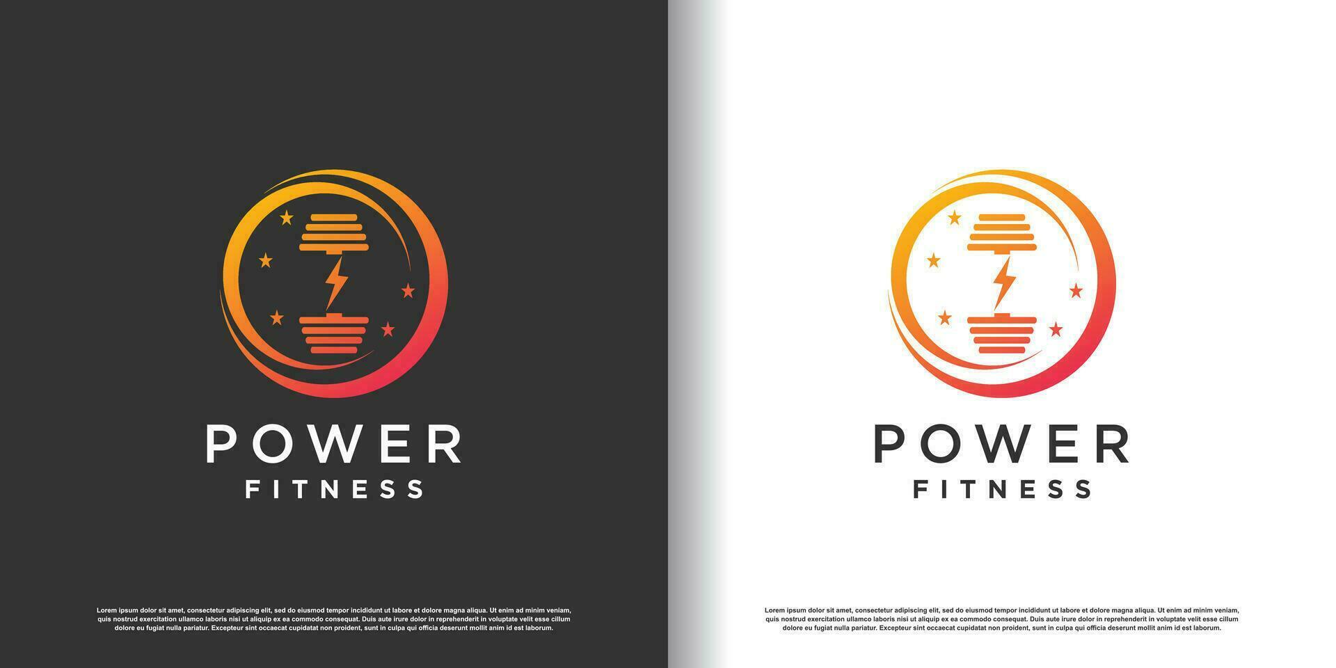 diseño de logotipo de fitness con vector premium de concepto creativo