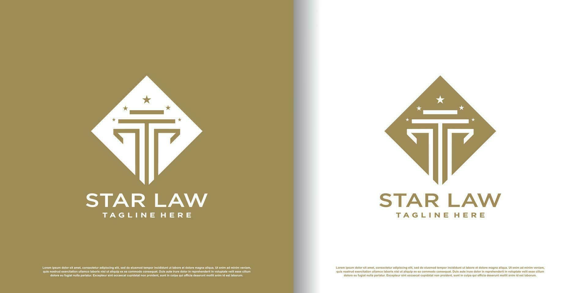 law logo design with creative concept premium vector