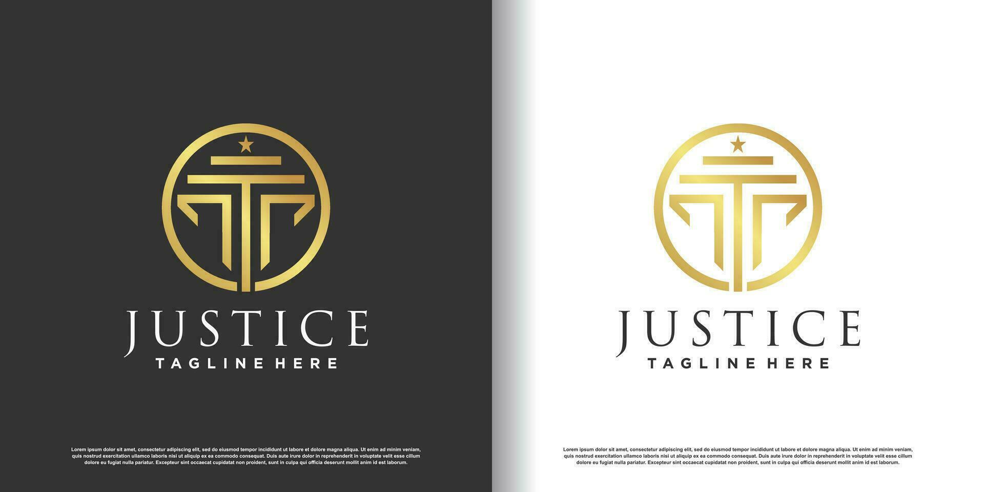 law logo design with creative concept premium vector