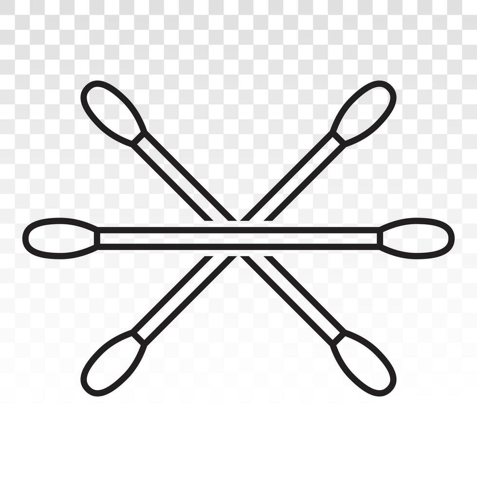 cotton buds. or cotton swabs line art vector icon for apps and websites