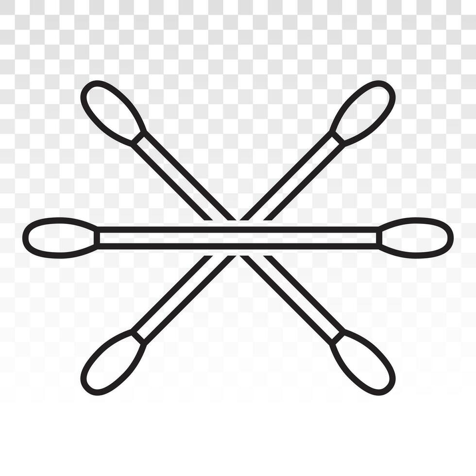 cotton buds. or cotton swabs line art vector icon for apps and websites