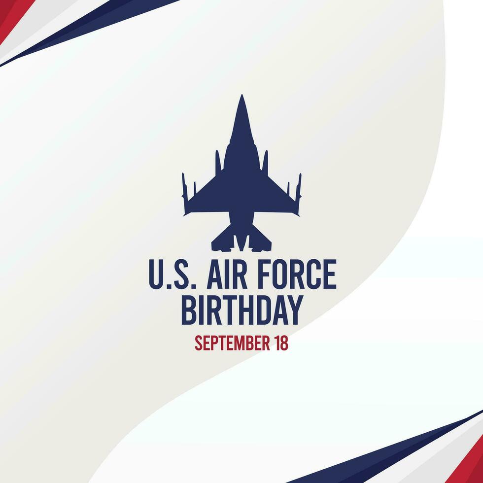 Flat U.S. Air Force Birthday Vector