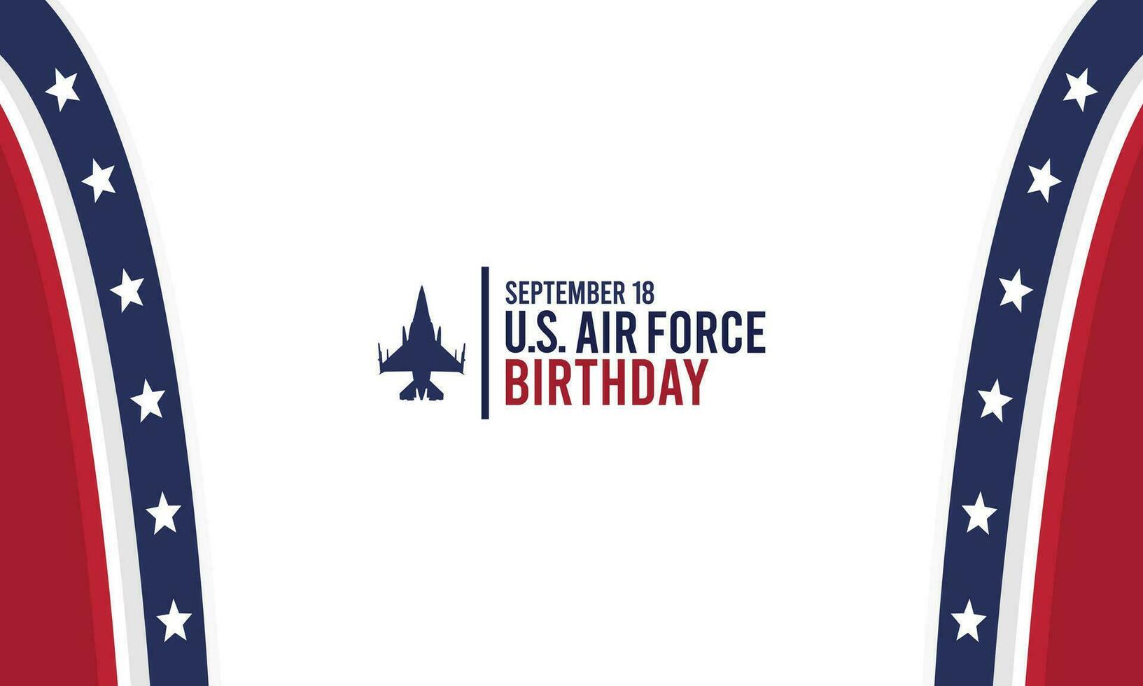 Flat U.S. Air Force Birthday Vector Background