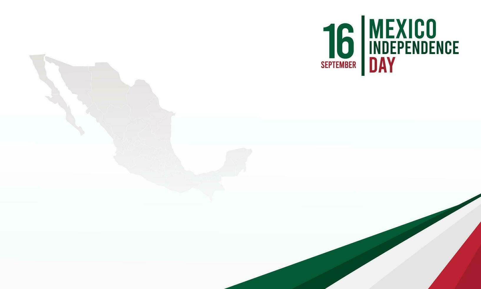 Flat Mexico independence day background with copy space vector