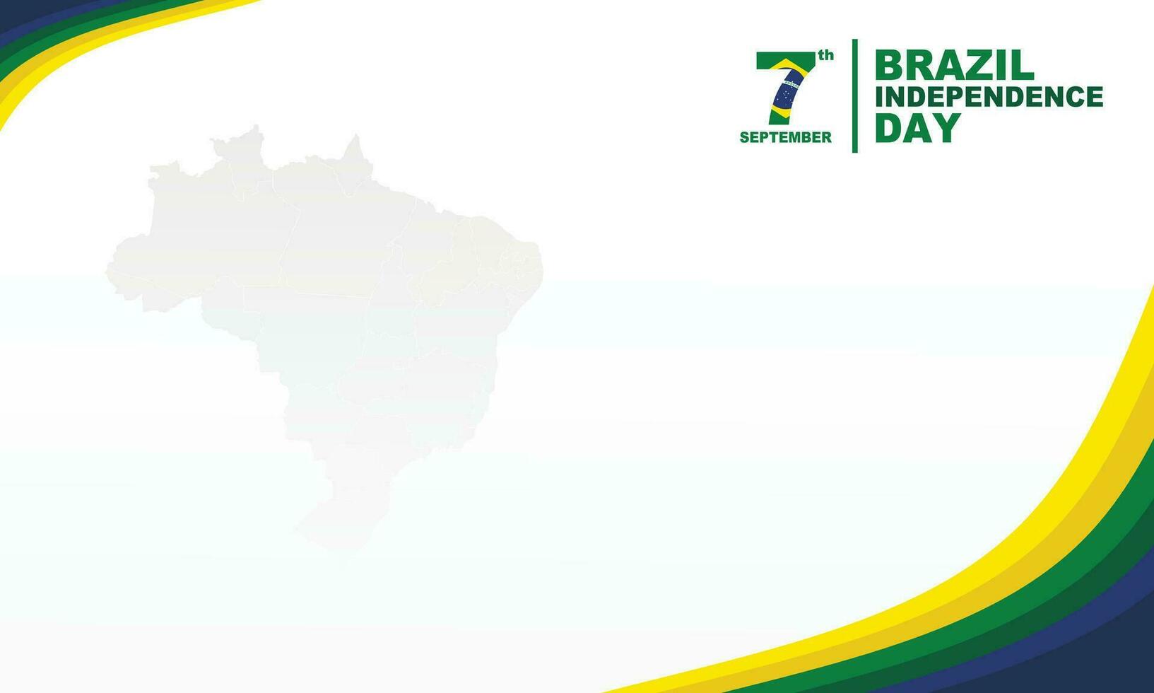 Brazil independence day background with copy space vector