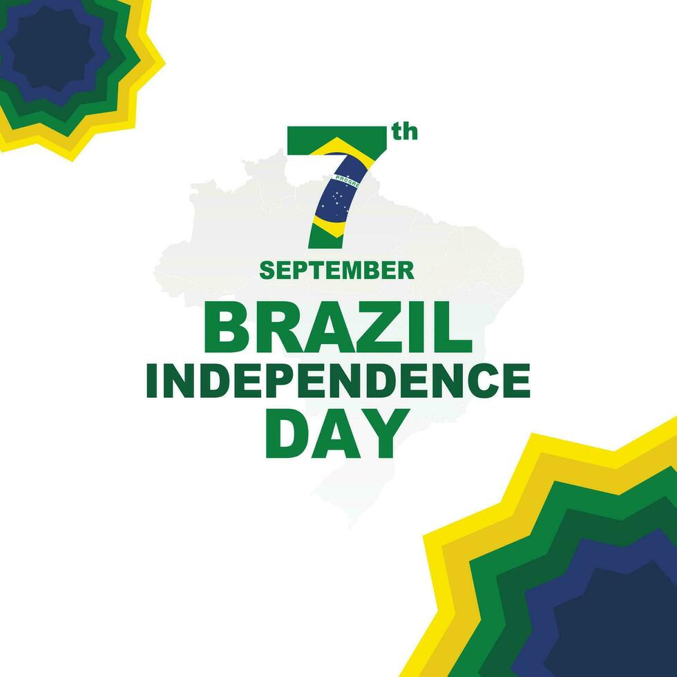 Brazil independence day template vector