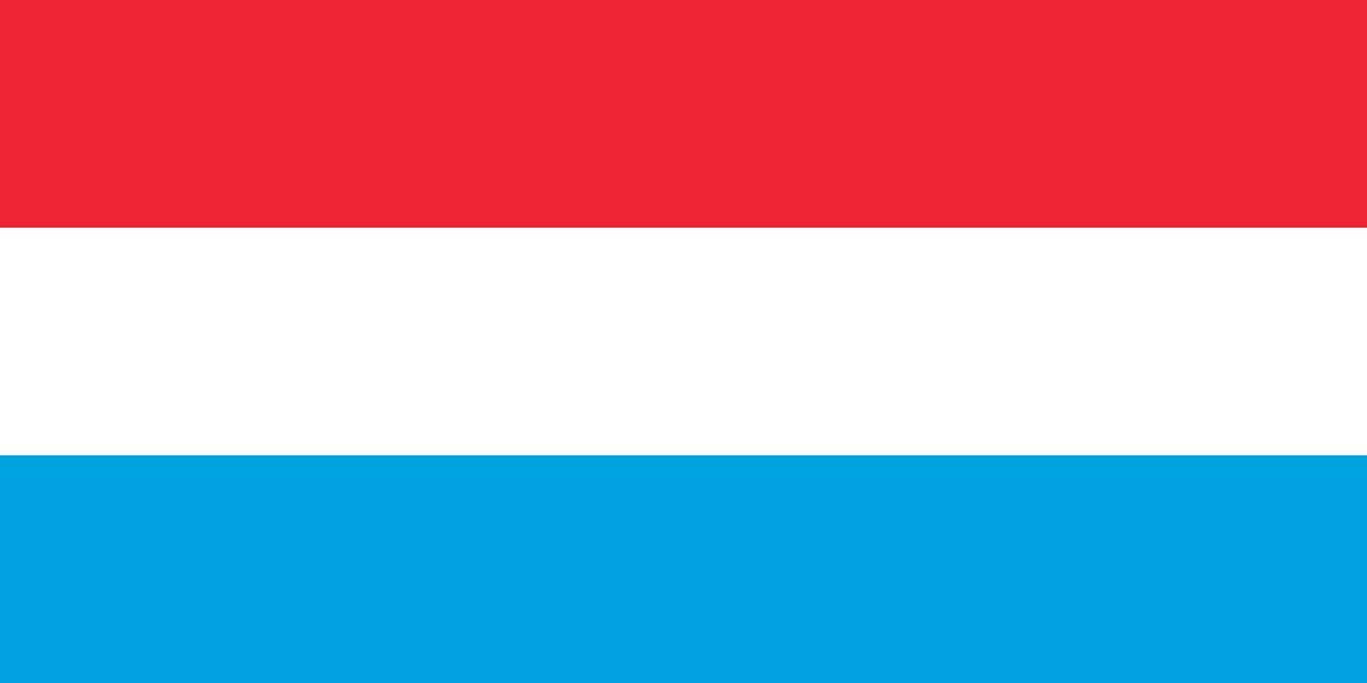 el nacional bandera de Luxemburgo es aislado en oficial colores. vector