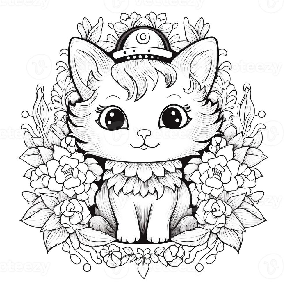 Page 12 | Cute Cat Coloring Page Stock Photos, Images and Backgrounds